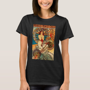 Alphonse Mucha Monaco Monte Carlo T-shirt