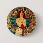 Alphonse Mucha Monte Carlo Button (Voorkant)