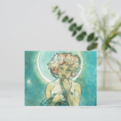 Alphonse Mucha Moonlight Clair de Lune Art Nouveau Briefkaart (Staand voorkant)