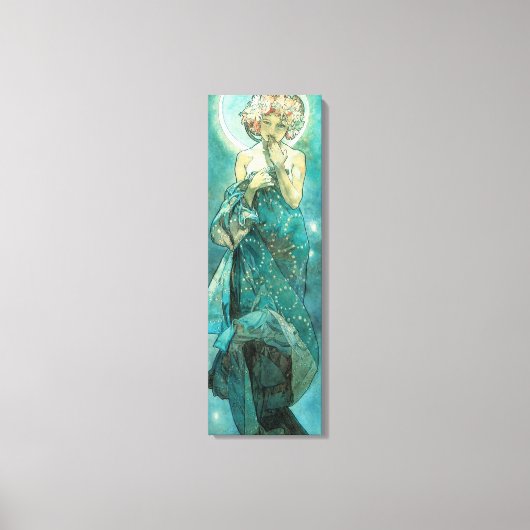Alphonse Mucha Moonlight Clair de Lune Art Nouveau Canvas Afdruk (Voorkant)