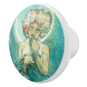 Alphonse Mucha Moonlight Clair de Lune Art Nouveau Keramische Knop (Rechts)