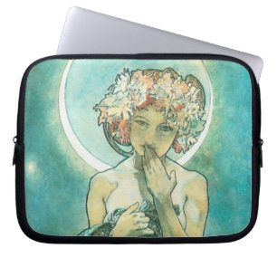 Alphonse Mucha Moonlight Clair de Lune Art Nouveau Laptop Sleeve