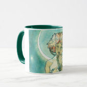 Alphonse Mucha Moonlight Clair de Lune Art Nouveau Mok (Voorkant links)