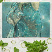 Alphonse Mucha Moonlight Clair de Lune Art Nouveau Theedoek (Gevouwen)