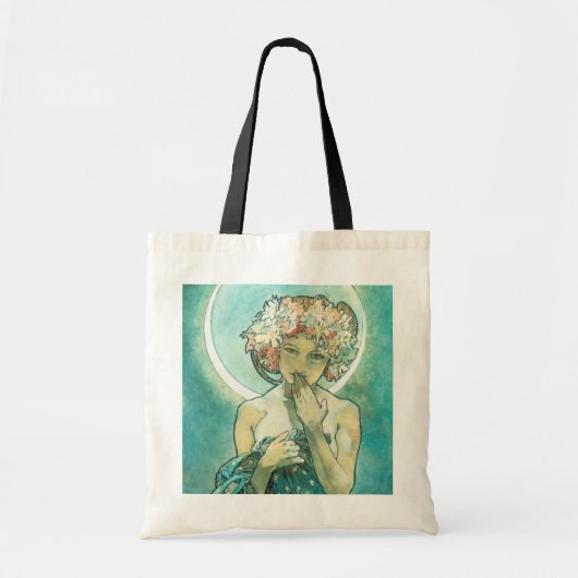 Alphonse Mucha Moonlight Clair de Lune Art Nouveau Tote Bag (Voorkant)