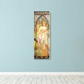 Alphonse Mucha, Morning Awakening Canvas Afdruk (Insitu (Houten vloer))