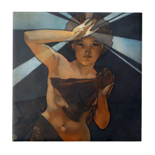 Alphonse Mucha Morning Star Tile Tegeltje