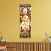 Alphonse Mucha, nachtrust Canvas Afdruk (Insitu (Woonkamer))