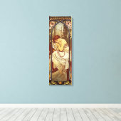 Alphonse Mucha, nachtrust Canvas Afdruk (Insitu (Houten vloer))