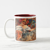 Alphonse Mucha Nouveau Biscuit Lady Coffee Mug (Gauche)