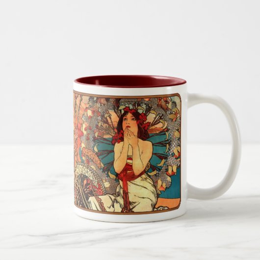 Alphonse Mucha Nouveau Jolie Mug Café-Dame (Droit)