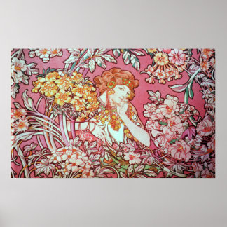 Alphonse Mucha. Parmi Les Fleurs 1900 Poster