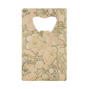 Alphonse Mucha Peonies Peony Roses Fawn 1897