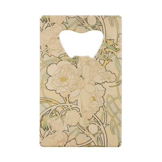 Alphonse Mucha Peonies Peony Roses Fawn 1897 (Dos)