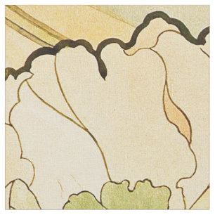 Alphonse Mucha - Peonies Stof