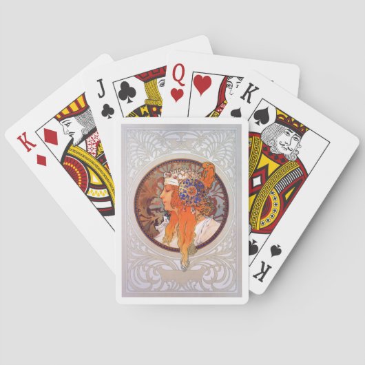 Alphonse Mucha Pokerkaarten (Achterkant)