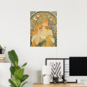 Alphonse Mucha Poster (Thuiskantoor)