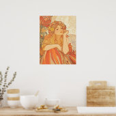 Alphonse Mucha Poster (Keuken)