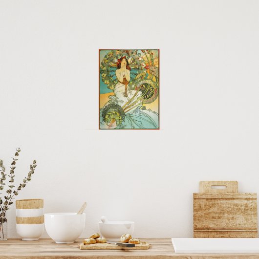 Alphonse Mucha Poster (Keuken)