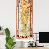 Alphonse Mucha Poster (Thuiskantoor)