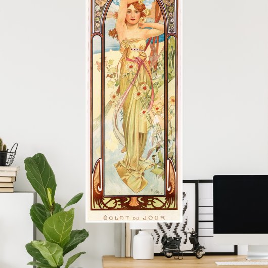 Alphonse Mucha Poster (Thuiskantoor)