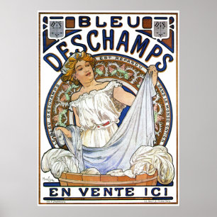 Alphonse Mucha Poster: Art Nouveau - Bleu Deschamp Poster