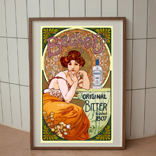 Alphonse Mucha poster vintage Art Nouveau