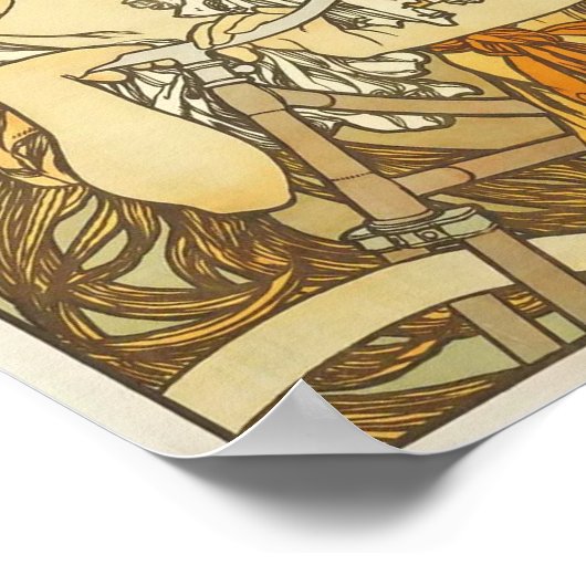 Alphonse Mucha poster vintage murale (Coin)