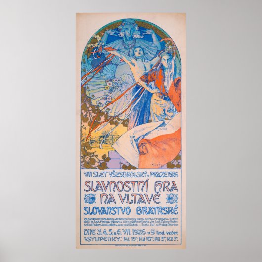 Alphonse Mucha Poster voor Sokol (1926) (Voorkant)