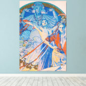 Alphonse Mucha Poster voor Sokol (1926) Canvas Afdruk (Insitu (Houten vloer))