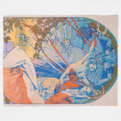 Alphonse Mucha Poster voor Sokol (1926) Fleece Deken (Voorkant (Horizontaal))