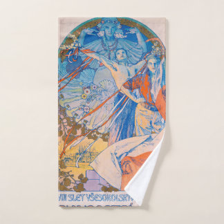 Alphonse Mucha Poster voor Sokol (1926) Handdoek