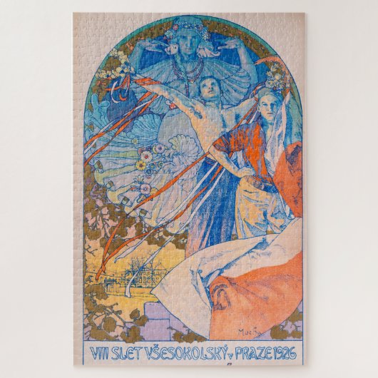Alphonse Mucha Poster voor Sokol (1926) Legpuzzel (Verticaal)
