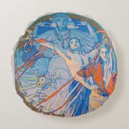 Alphonse Mucha Poster voor Sokol (1926) Rond Kussen