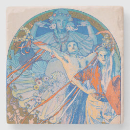 Alphonse Mucha Poster voor Sokol (1926) Stenen Onderzetter