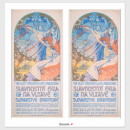 Alphonse Mucha Poster voor Sokol (1926) Sticker