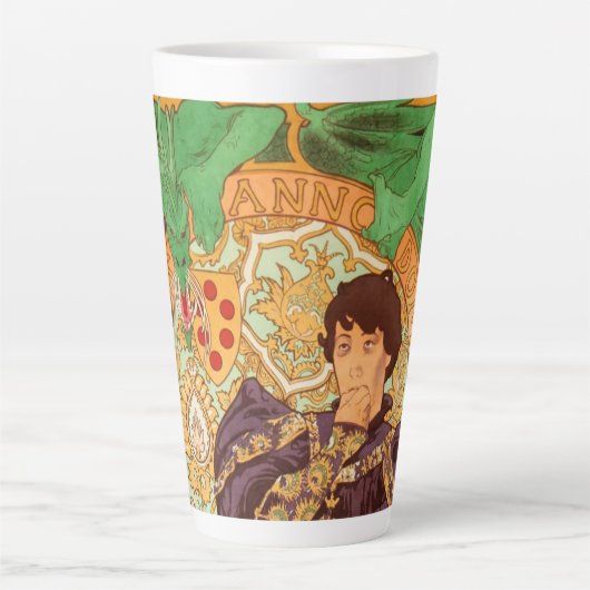 Alphonse Mucha Prince en Dragon Latte Mok (Voorkant)