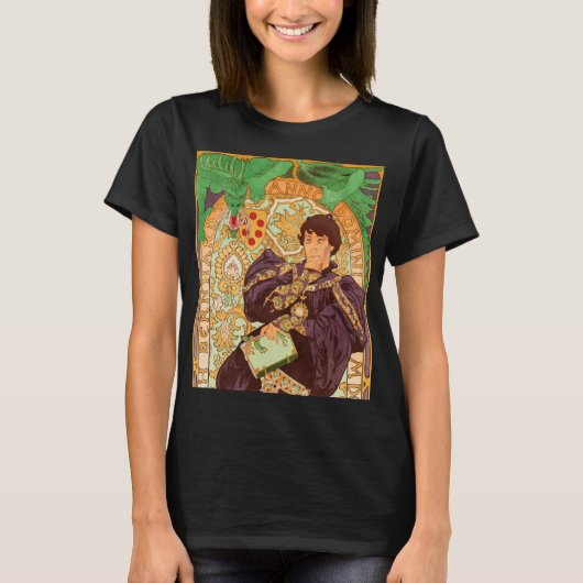 Alphonse Mucha Prince en Dragon T-shirt (Voorkant)