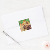 Alphonse Mucha Prince en Dragon Vierkante Sticker (Envelop)