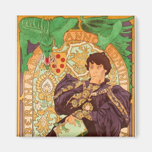 Alphonse Mucha Prince et Dragon Magnet