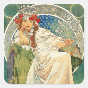 Alphonse Mucha Princess Hyacint Stickers