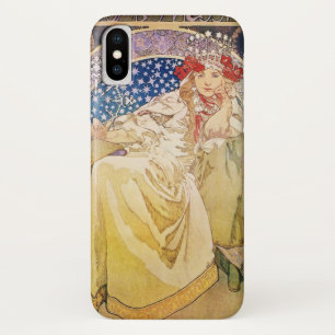 Alphonse Mucha Princess Hyacinth Art Nouveau iPhone X Hoesje