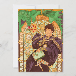 Alphonse Mucha Prins en Draak Aankondiging