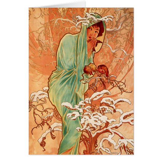 Alphonse Mucha, Quatre Saisons, Hiver (Devant)