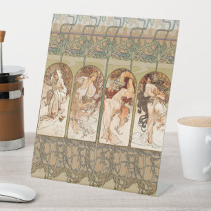 Alphonse Mucha Quatre Saisons Panneau Art nouveau 
