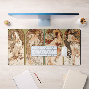 Alphonse Mucha Quatre Saisons Panneau Art nouveau 