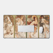 Alphonse Mucha Quatre Saisons Panneau Art nouveau (Clavier et souris)