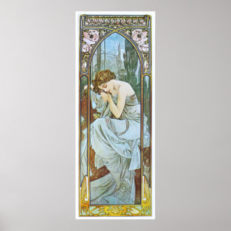 Alphonse Mucha. Repo's De La Nuit/Nocturnal Slumbe Poster