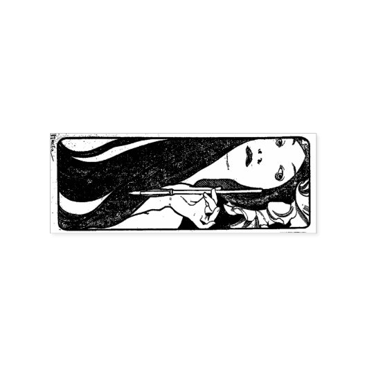 Alphonse Mucha Rubber Stamp Rubberstempel (Afrduk)