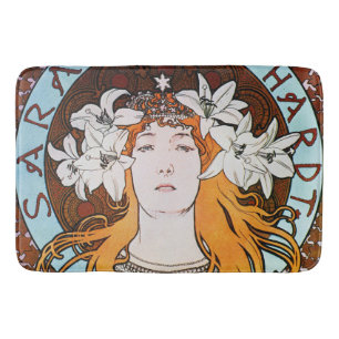 Alphonse Mucha Sarah Bernhardt Art Nouveau Badmat